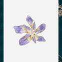 Purple Flower Brooch Elegant Pin Clothes Accessories