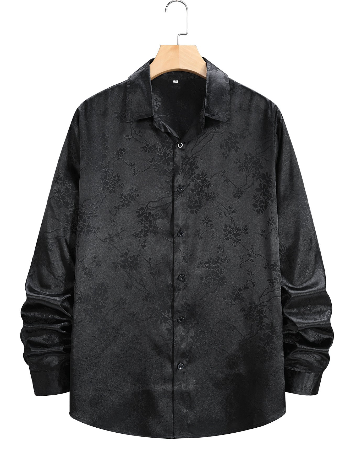 Men's Fashionable Jacquard Long Sleeved Shirt