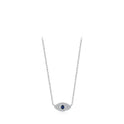 Pure Exquisite Diamond Devil's Eye Necklace Bone Chain Female