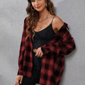 Women's Fashion Plaid Cardigan Loose Shirt