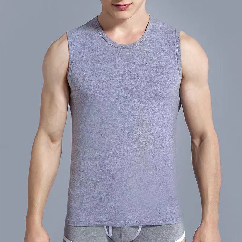 Men's Fashion Wide Shoulder Sports Round Neck Undershirt