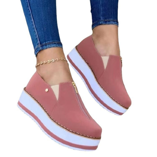 Summer Cloth Single Platform Heel Casual Women's Shoes