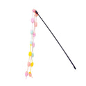 Rainbow Cotton Candy Cat Teaser Lengthening Bar Tassel Bell Bite-resistant