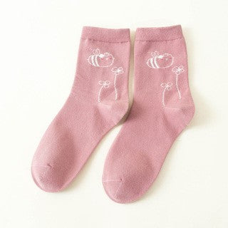 Women's Thick Socks Cartoon Cute Ladies Cotton Socks