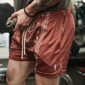 Fitness Mesh Stretch Shorts And Casual Running Pants