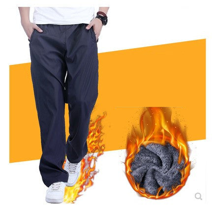 Outdoor Sports Storm Pants Men's Fleece And Thick Windproof