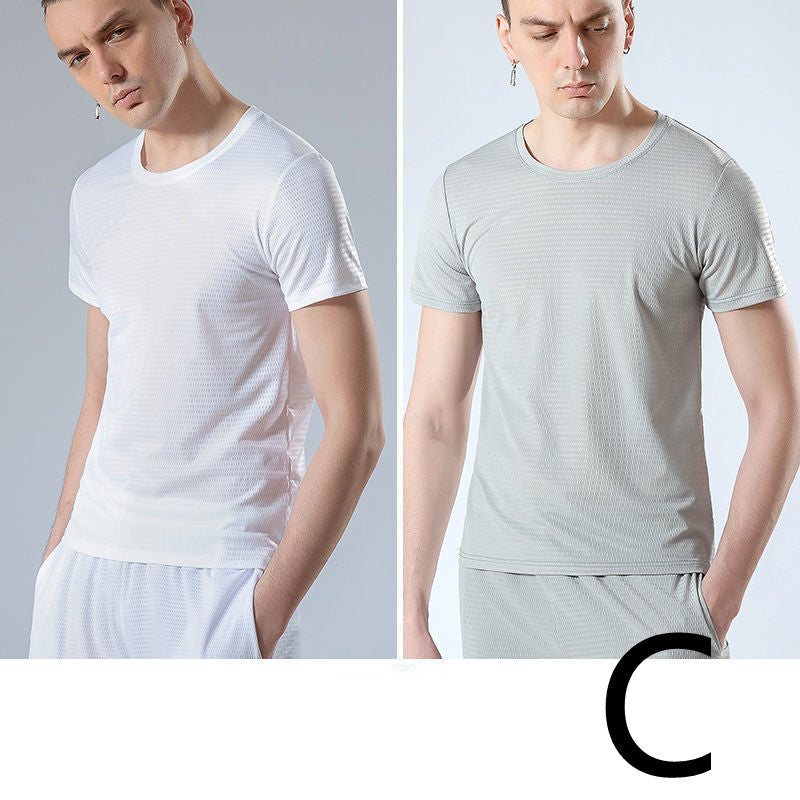 All-match Mesh Men's Short-sleeved Top