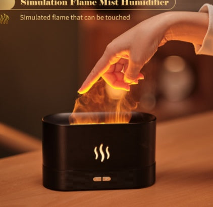 Aroma Diffuser With Flame Light Mist Humidifier Aromatherapy Diffuser With Waterless Auto-Off Protection For Spa Home Yoga Office