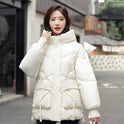 Down Cotton-padded Jacket Loose Hooded Loose All-matching Thick Warm Coat