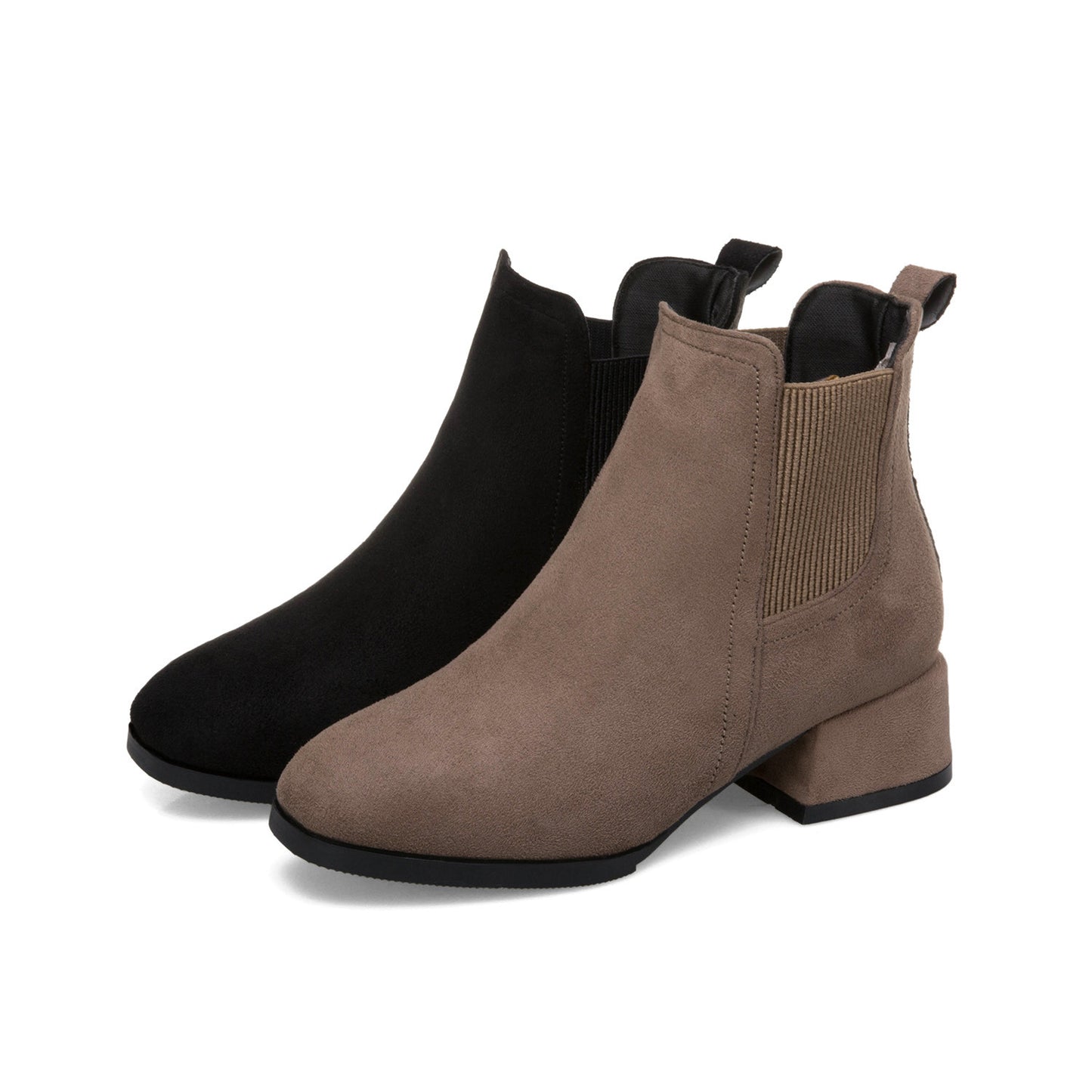 Women's Chunky Heel Suede Casual Ankle Boots