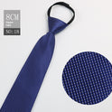 Black Men's Tie Striped Blue Business Tie Lazy Zip Tie In Stock Wholesale Pull Peels