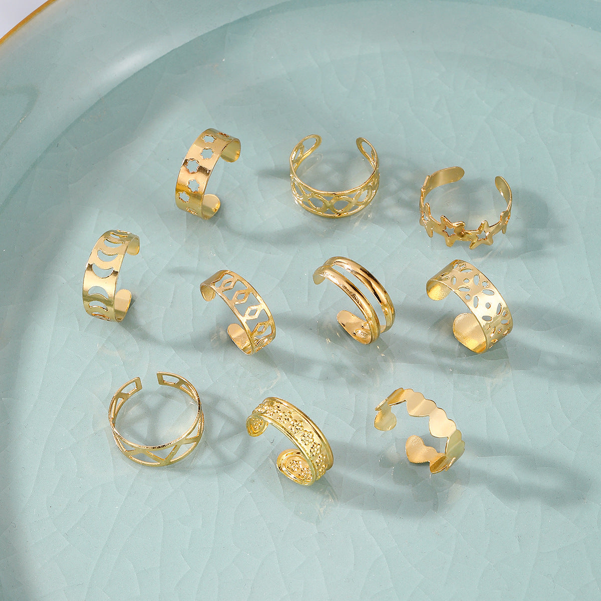 Beach Toe Ring Star Moon 10-piece Set