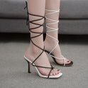 Fashion Flip Flops Strap Stiletto Heel Plus Size Sandals