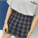 Spring New European And American Fan AA High Waist Plaid Skirt British Wind College Wind And Play Short Skirt Skirt