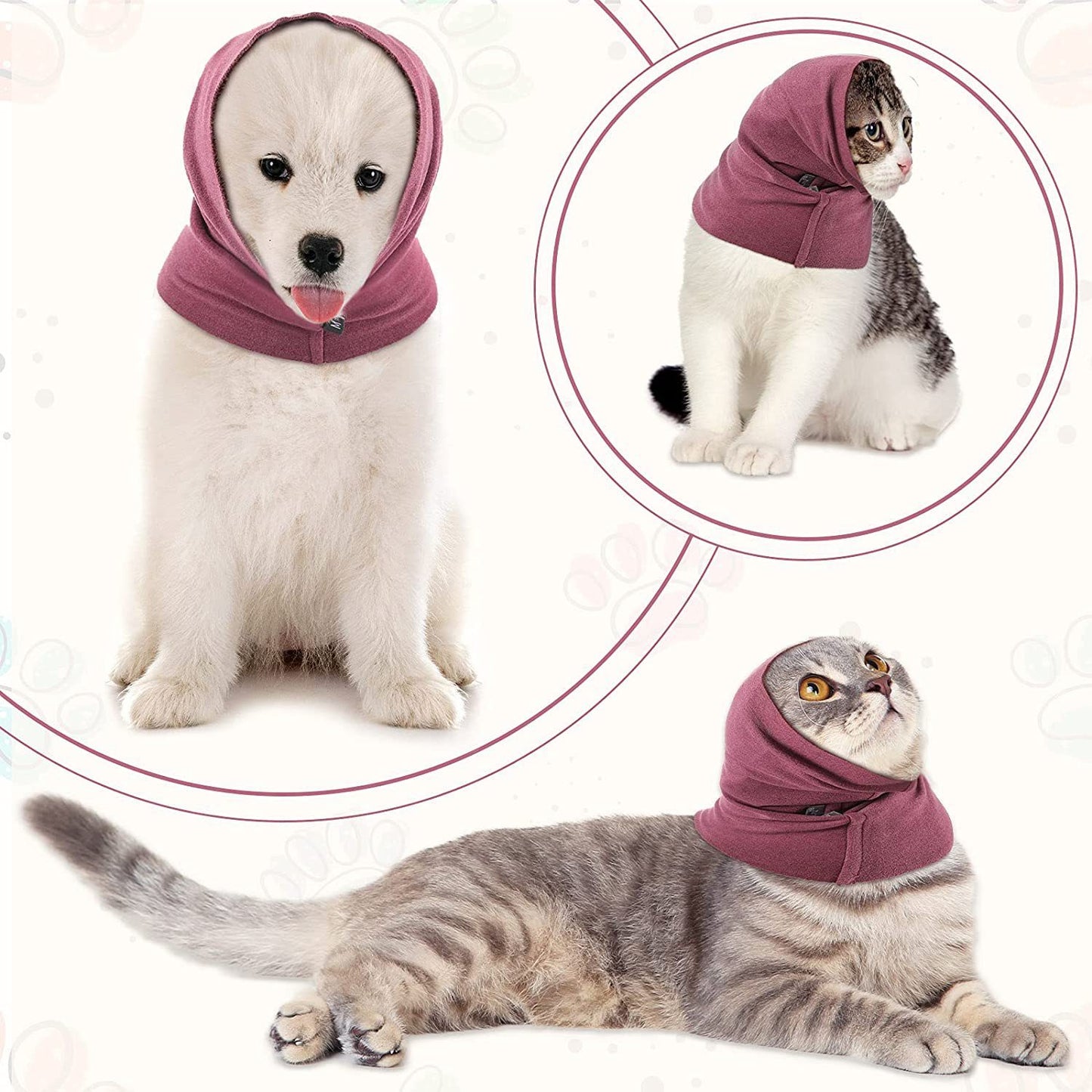 Dog Grooming Earmuffs Anti-noise Cat Earmuffs High Elastic Soft Warm Decompression Pet Earmuffs Scarf