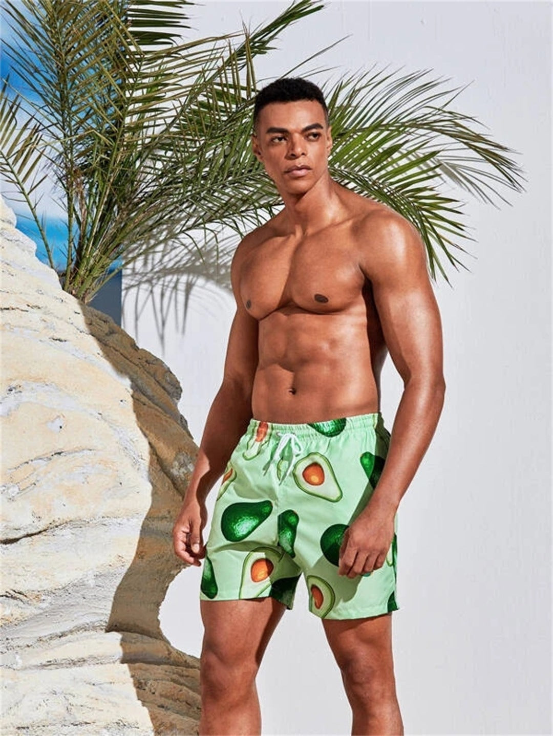 Digital Printing Beach Hawaiian Shorts Men