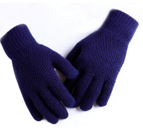 Outdoor Men's Split Finger Knitted Woolen Warm Gloves