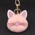 Personalized Ears Kitten Beard Plush Cute Keychain