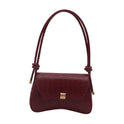 Trendy Retro Lock Simple Underarm Small Square Shoulder Bag