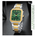 Men's Fashion Steel Band Business Square Quartz Watch