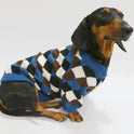 Pet Puppy Cat Clothes Blue Coffee Rhombus Sweater