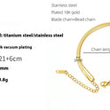 Women's Fashion Titanium Steel Plated 18K Gold Anklet