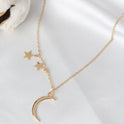 Metal Moon Star Clavicle Necklace