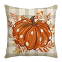 Pumpkin Maple Leaf Hand-painted Text Cushion Pillow Cover