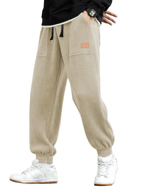 Men's Corduroy Loose Jogging Overalls