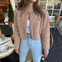 Knitted Top Women's Round Neck Sweater Coat