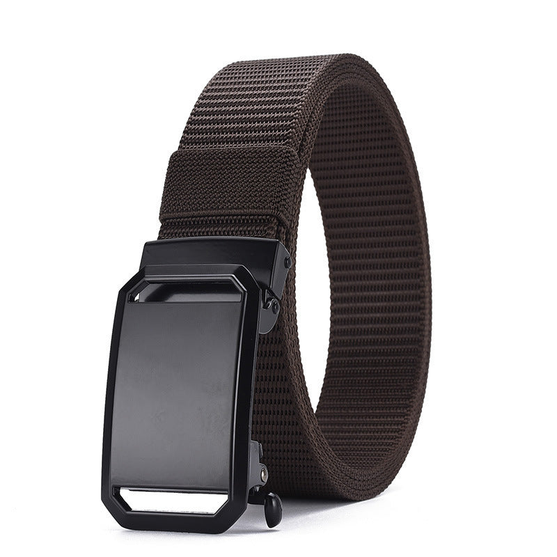 Men's Toothless Automatic Buckle Canvas Belt