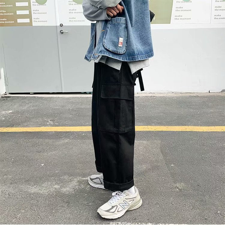 Loose Straight Casual Wide-leg Boys Overalls