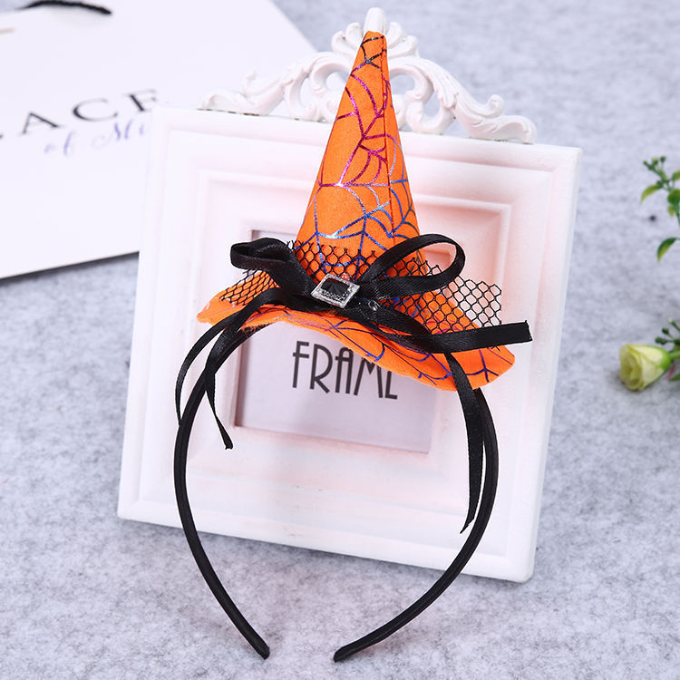 Halloween Witch Hat Headband Holiday Children Props Party Hair Accessories