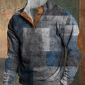 Spring And Autumn Zipper Digital Printing Men's Sweater