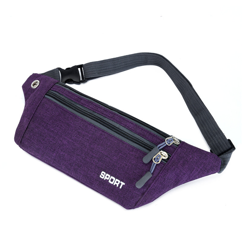 New Waterproof Oxford Cloth Casual Waist Bag Thin Section Close-fitting Running Sports Men