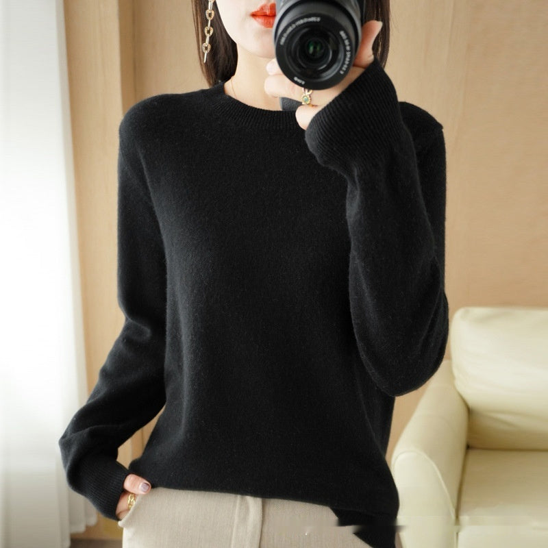 Round Neck Sweater Women's Pullover Sweater