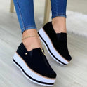 Summer Cloth Single Platform Heel Casual Women's Shoes