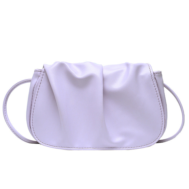 Pleated cloud saddle bag