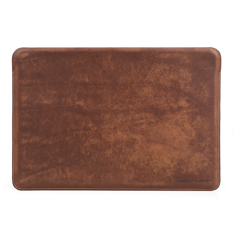 متوافق مع أجهزة Apple، مناسب لجهاز MacBook Pro 13.3 غطاء حماية Crazy Horse Leather