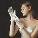 Bridal Wedding Dress Gloves Short Tulle