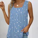 Summer New Polka Dot Sleeveless Square Collar Vest Women's Top