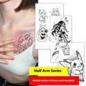 Half Sleeve Herbal Tattoo Sticker Juice Cute Cartoon Character Lasting Non-reflective