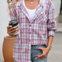 Women's Casual Fashion Loose Plaid Shirt