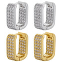 Light Luxury Micro Inlaid Zircon Full Diamond Earrings