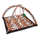 Cartoon Cat Play Tent Multifunctional Cat Hammocks Kitten Sleep Bed Foldable Cat Mat with Balls Cat Play House Toy