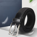 Men's Casual Stretch Woven Leather Belt