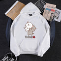 Couple Korean Loose Printed Letters Hooded Pullover Sweater