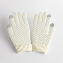 Men's And Women's Fashion Touch Screen Warm Jacquard Gloves