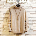 High-neck Thick Knit Warm Sweater Men's Wear