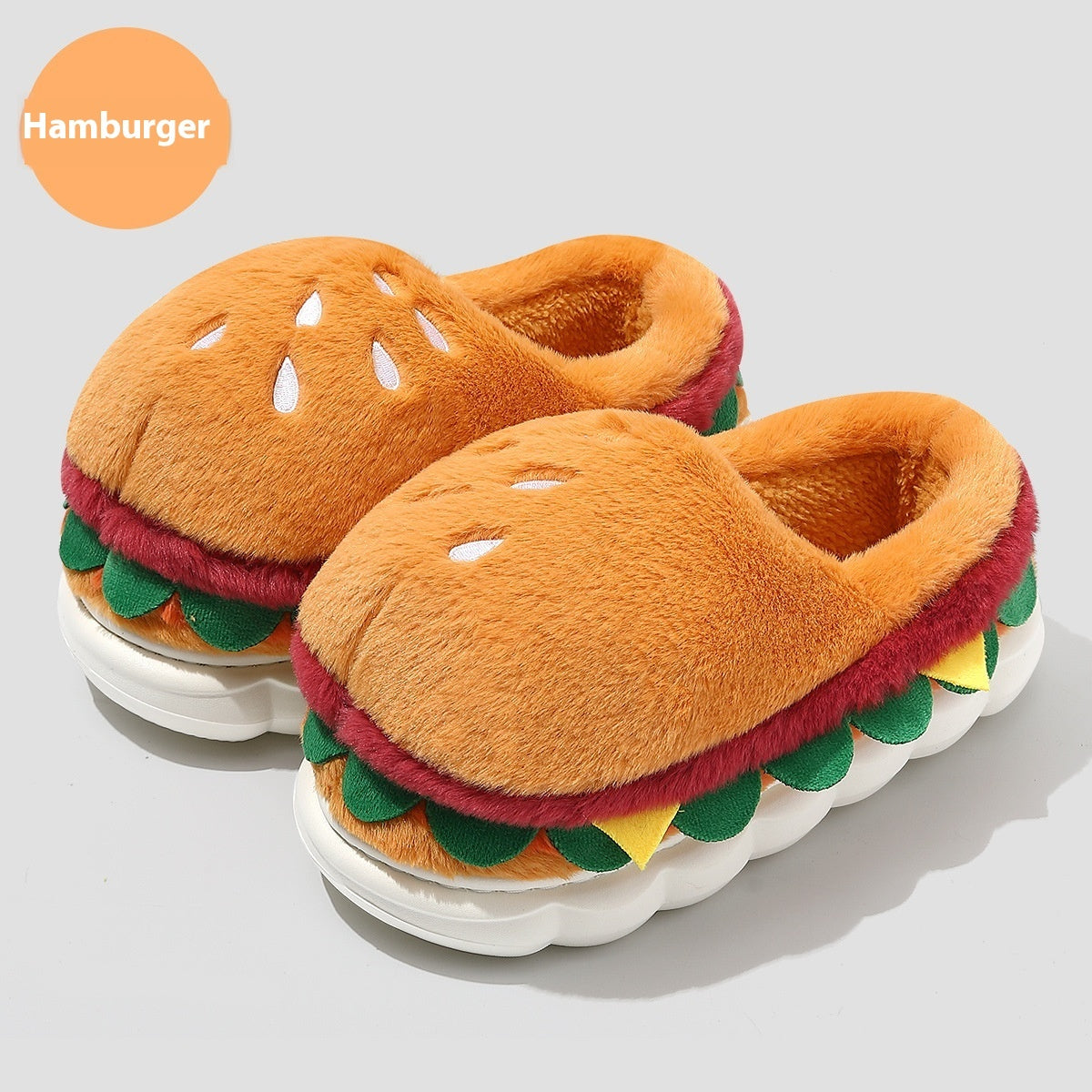 Cartoon Non-slip Plush Warm Keeping Heel Cover Cotton Slippers